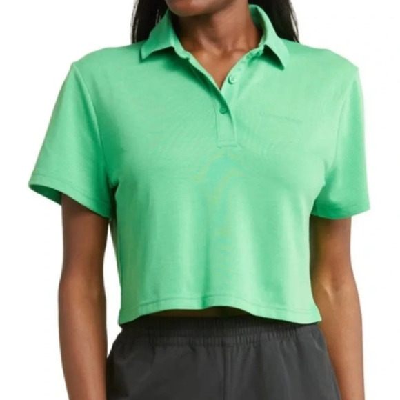 Outdoor Voices Birdie Cropped Polo Kelly Green XXXL NWT - Picture 1 of 6
